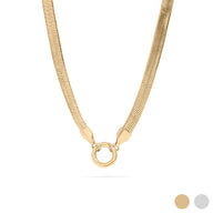 Herringbone Charm Holder Necklace 