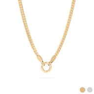 Curb Chain Charm Holder Necklace