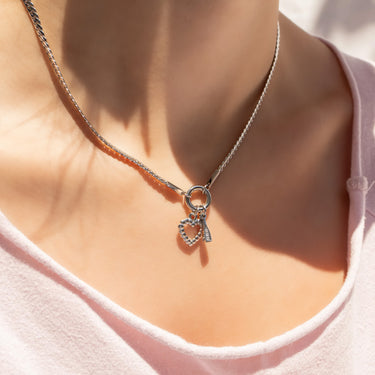 Curb Chain Charm Holder Necklace