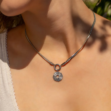 Curb Chain Charm Holder Necklace