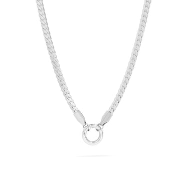Curb Chain Charm Holder Necklace