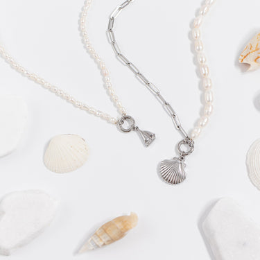 Herringbone Charm Holder Necklace 