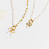 Herringbone Charm Holder Necklace 