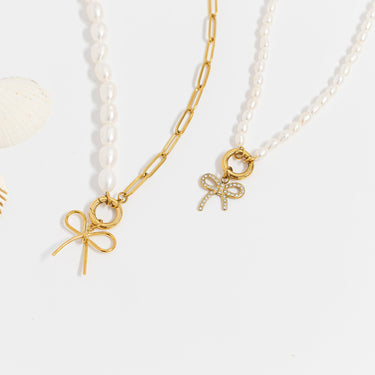 Herringbone Charm Holder Necklace 