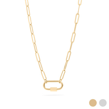 Stainless Steel Carabiner Necklace