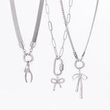 Rhinestone Wishbone Charm