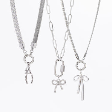 Rhinestone Wishbone Charm