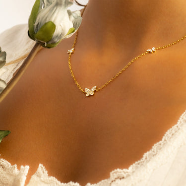 Gold Butterfly Necklace