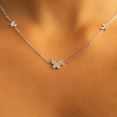 Silver Butterfly Necklace