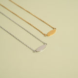 Silver, Gold / 18K Gold PVD Stainless Steel Blank Necklace