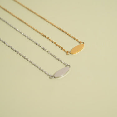 Silver, Gold / 18K Gold PVD Stainless Steel Blank Necklace