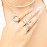 Wholesale jewelry 18K Gold PVD Stainless Steel Hope Necklace- stainless model 