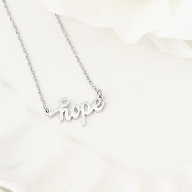Wholesale jewelry 18K Gold PVD Stainless Steel Hope Necklace- stainless studio 