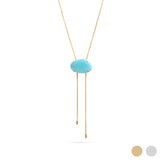 Turquoise Charm Bolo Necklace
