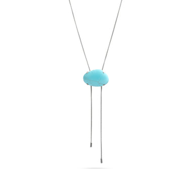 Turquoise Charm Bolo Necklace