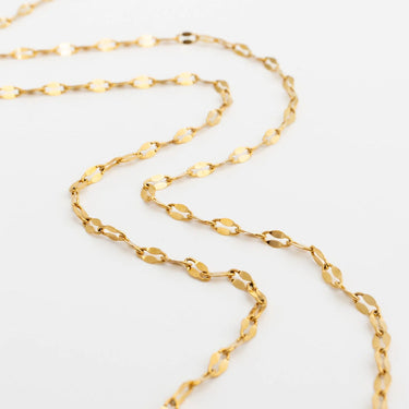 Gold Lip Belly Chain  on a white background