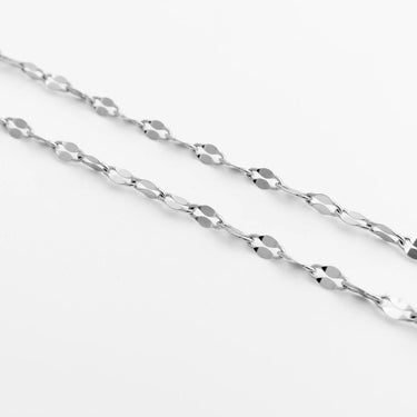 Silver Lip Belly Chain  on a white background