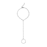 Silver Beaded Hand Chain