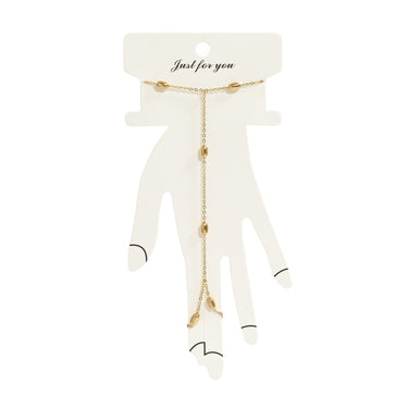 Gold Statement Bead Hand Chain on Packaging
