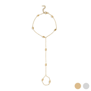 Gold Statement Bead Hand Chain