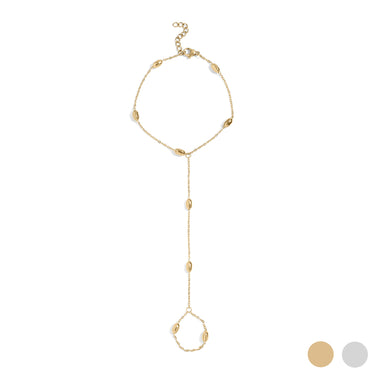 Gold Statement Bead Hand Chain