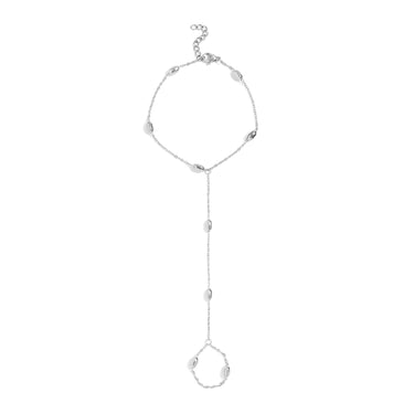 Silver Statement Bead Hand Chain