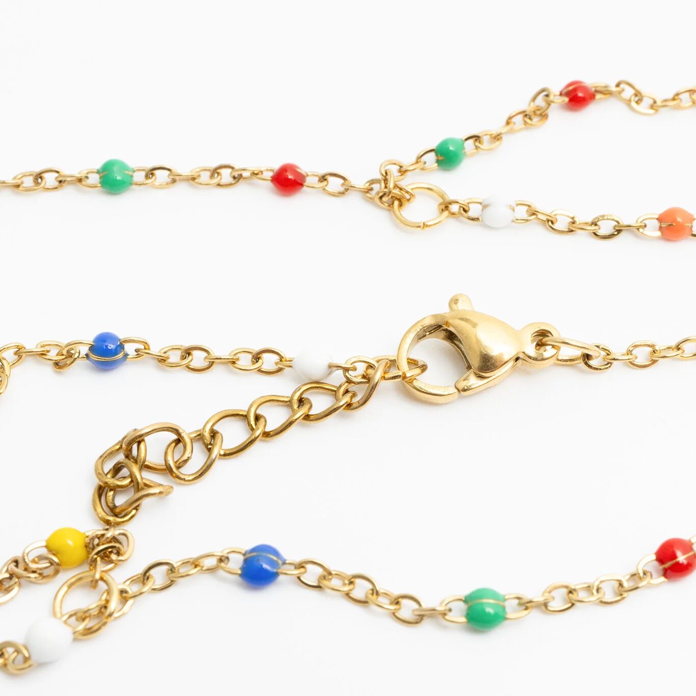 Color Hand Chains 18K Gold PVD Stainless Steel Multi Color Hand Chain / CHN0125 ...