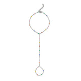 Silver Multicolor Satellite Hand Chain