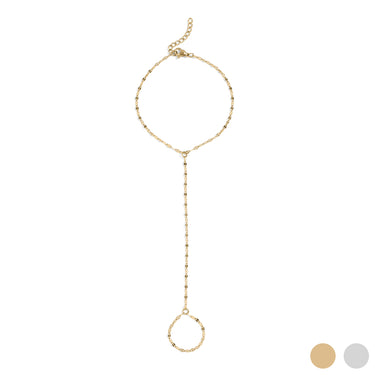 Gold Lip Hand Chain
