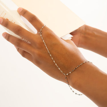 Silver Lip Hand Chain