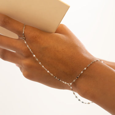 Silver Lip Hand Chain