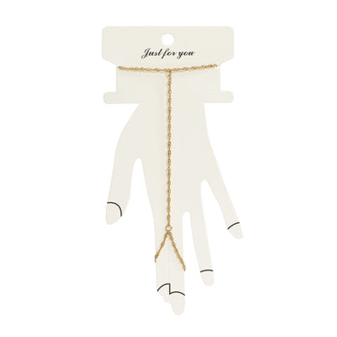 Gold Singapore Hand Chain on Packaging