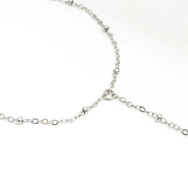 Silver Satellite Hand Chain on a white background