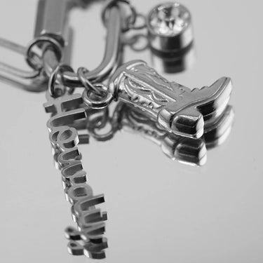 Silver Western Carabiner Necklace