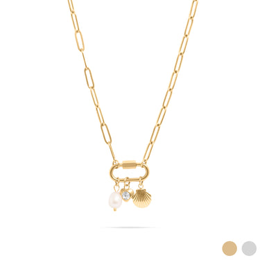 Sea Shell Carabiner Necklace