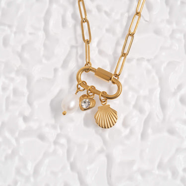 Sea Shell Carabiner Necklace