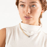 Wholesale jewelry Mixed Metal Double Chain Charm Holder Necklace- model 