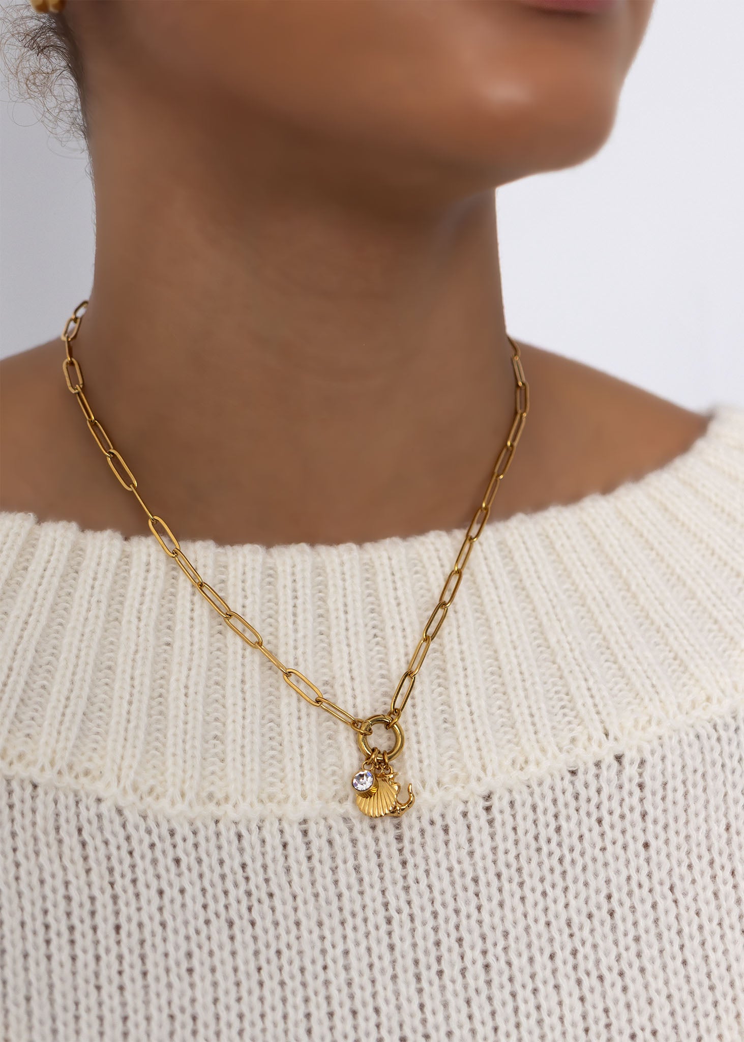 Shell Anchor Carabiner Charm Gift Set