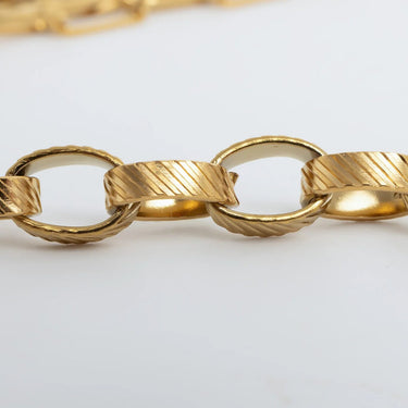 Gold chain on a white background