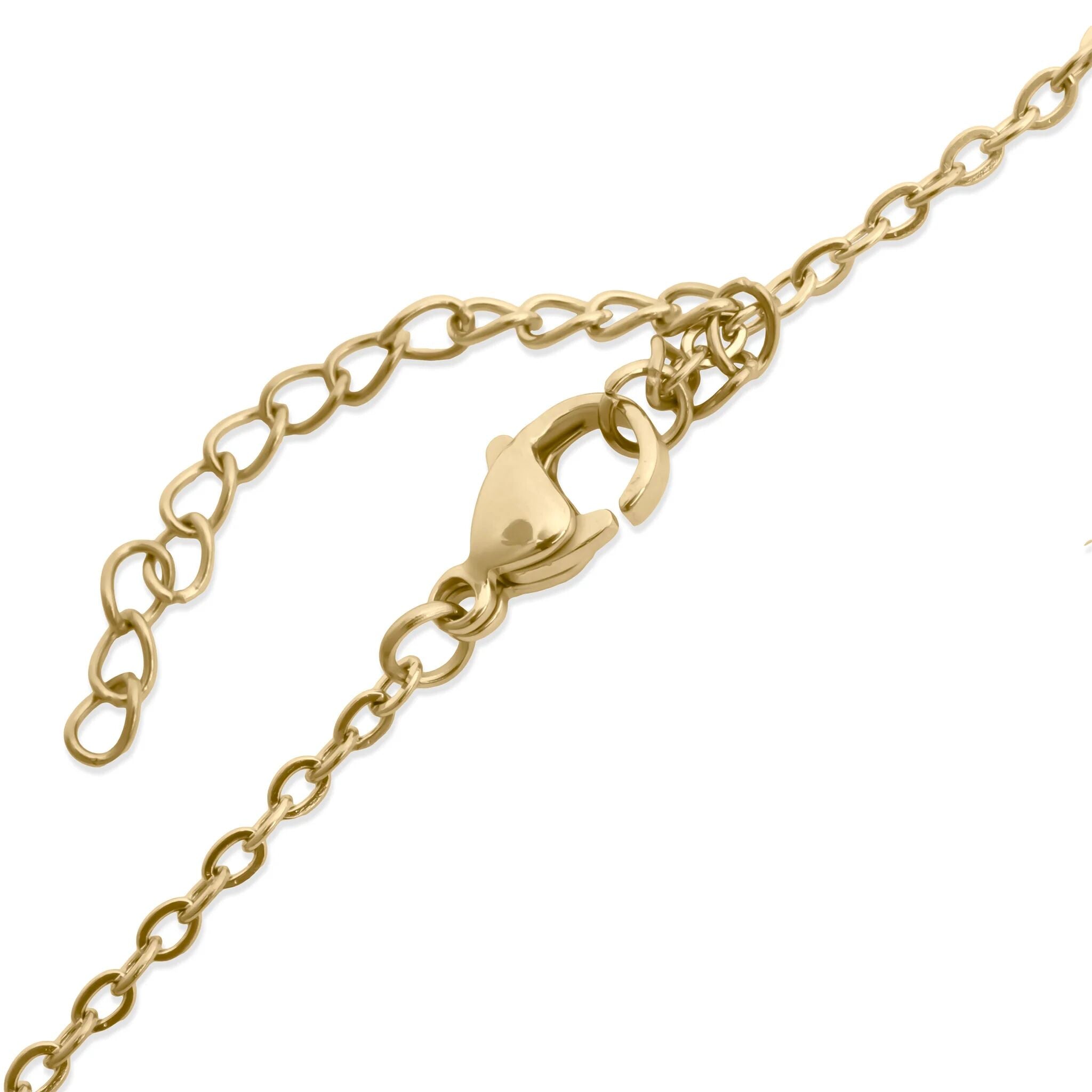 Charm Loop 18K Gold PVD Stainless Steel Loop Chain Charm Holder Necklace / CHN017 ...
