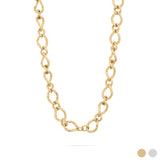 Gold Hammered Oval Split Chain