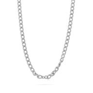 18K Gold PVD Stainless Steel Figaro Split Chain - stainless main 