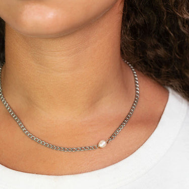Silver Figaro Split Chain