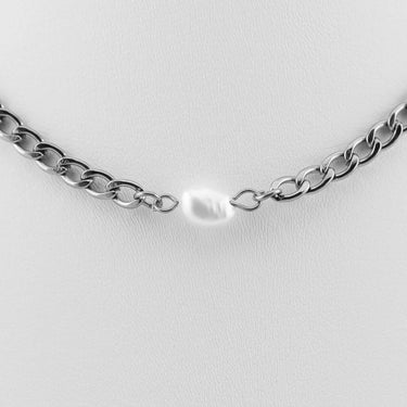 Silver Figaro Split Chain