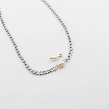 Silver Figaro Split Chain