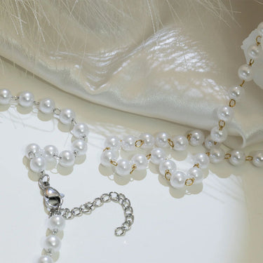 Gold and Silver Glass Pearl Beaded Necklaces