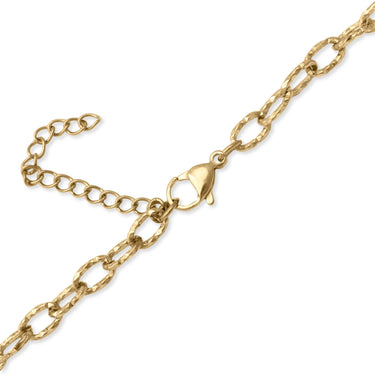 Gold Cable Link Chain Necklace- clasp shot 
