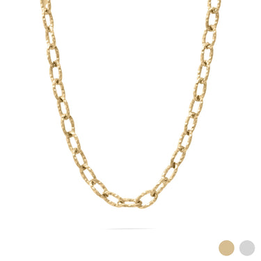 Gold Cable Link Chain Necklace