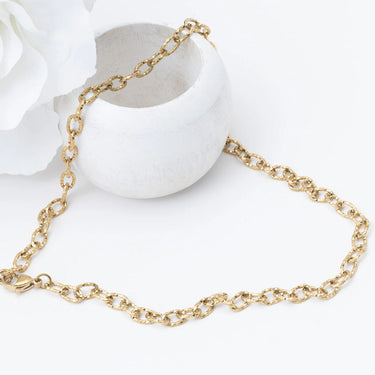 Gold Cable Link Chain Necklace