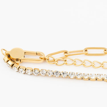 Wholesale jewelry 18K Gold PVD Stainless Steel Lock Carabiner Split Chain- gold studio 